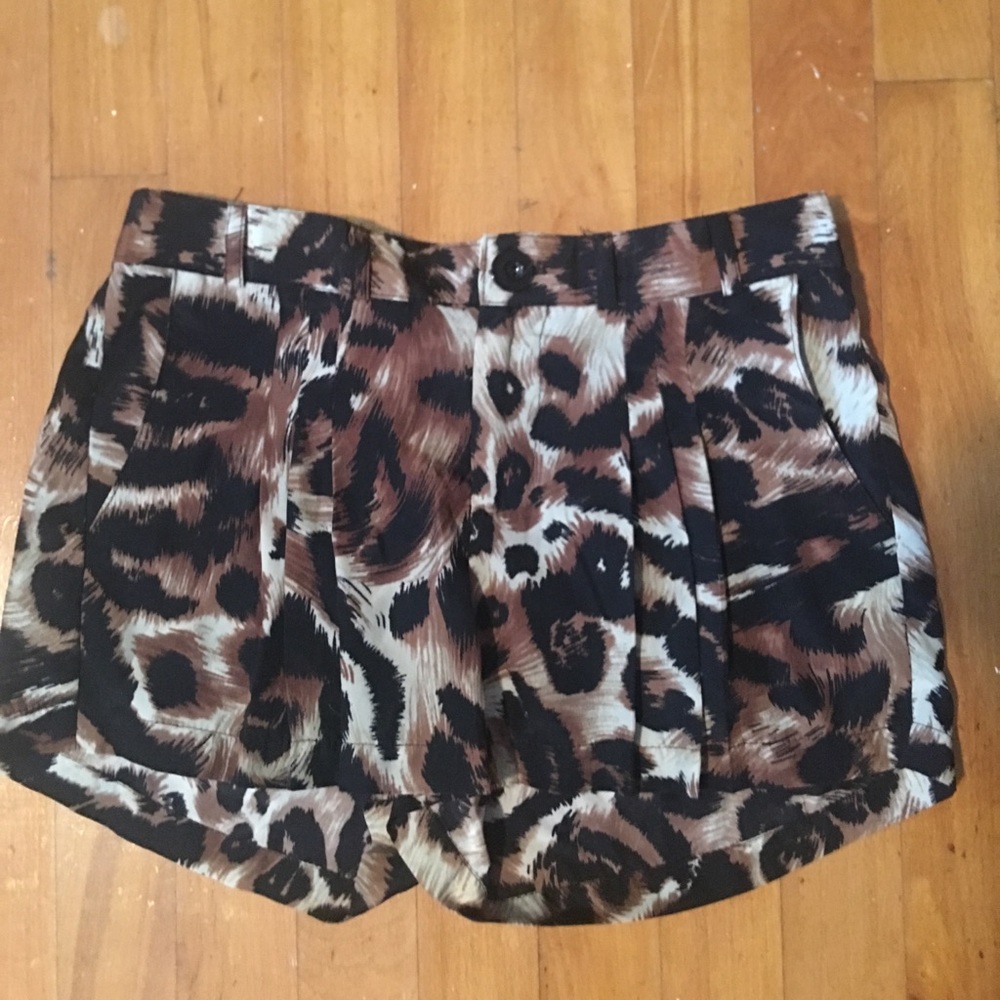 Wet seal cheetah print polyester shorts